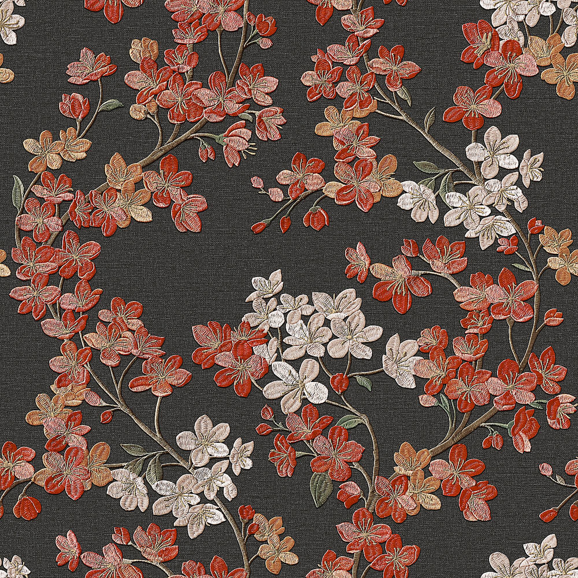 Designs Direct Embroidered Cherry Bloom Wallpaper